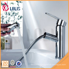 China suppliers chrome brass single handle pull out wash basin faucets